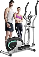 Dripex Hyper-Quiet Magnetic Elliptical Machine for Home - 8-Level Resistance, 6KG Flywheel, Pulse Sensors, LCD Monitor, Compact Cardio Trainer