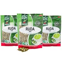 Hanan Ruda Loose Leaf Herbal Tea 4.2oz 120g of Rue Herb - Pack of 3 Pouches with 40 Grams Each of All-Natural Rue Herb of Grace 4.2 Ounce Pack of 3