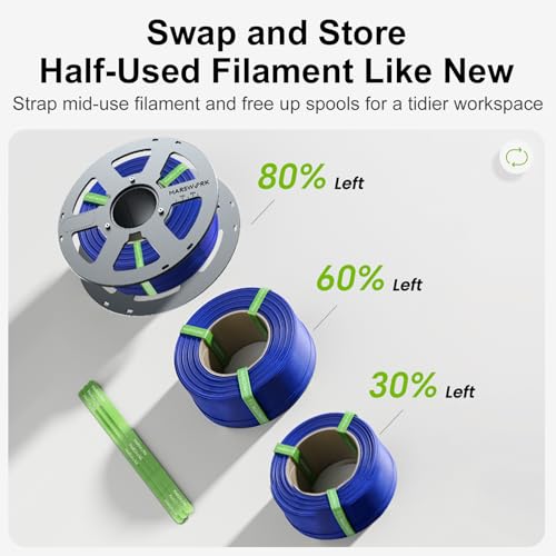 Image of Aluminum Reusable Spool for Refill Filament, All-Metal Design with Smooth Precision Bearing, Compatible with Bambu Lab 3D Printers