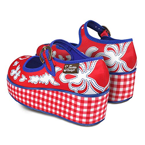 Image of Hot Chocolate Design Whimsical Women's Platform Mary Jane Shoes
