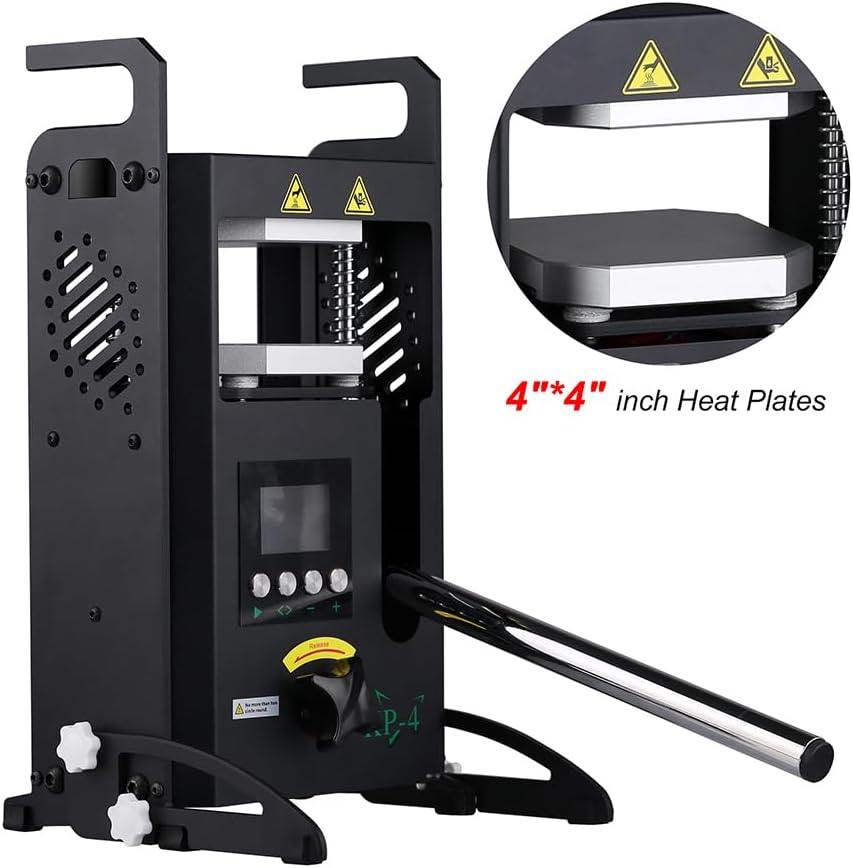 Heat Press Machine with Dual Heated Plates 4 Tons Manual Press with LCD Digital Display Screen