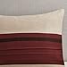 Madison Park Palmer Comforter Set-Luxury Faux Suede Design, Striped Accent, All Season Down Alternative Bedding, Matching Shams, Decorative Pillow, Bed Skirt, Queen (90 in x 90 in), Red 7 Piece