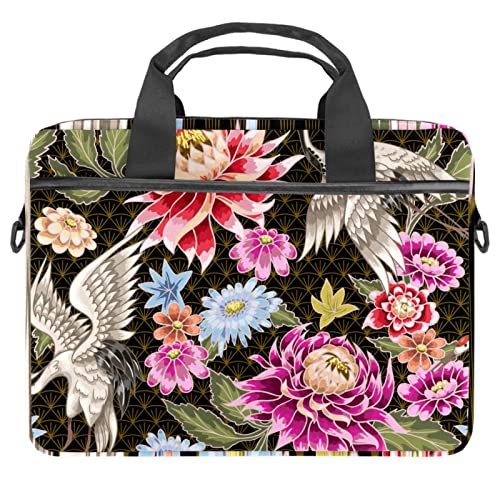 Housse ordinateur 14.5 Crane Chrysanthemum aux finitions soignées