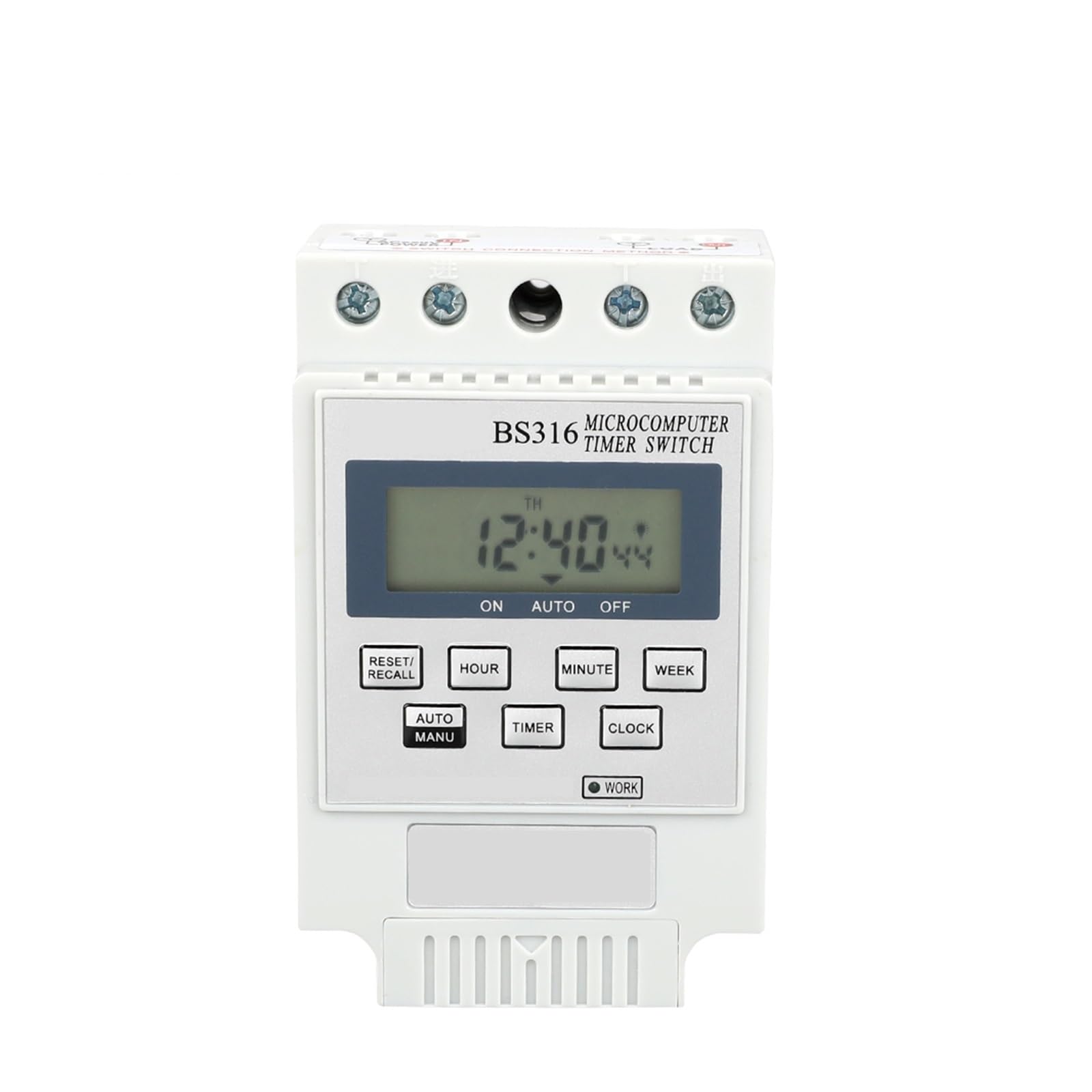 ZERVA Timer Digitale 2pcs 25A 220V, Interruttore Timer su Guida DIN con intervallo di Tempo Impostato 10 Volte on/off 1min-168H