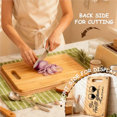 Tabla de Cortar Rectangular de Bambú con Mango Integrado miniatura 2