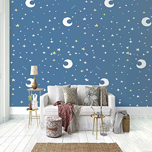 Papier peint panoramique lune pour masquer les défauts d'un mur