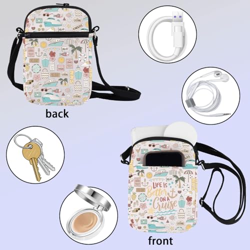 ZJXHPO Cruise Vacation Cross Body Bag Life Is Better On A Cruise Messenger Bag Summer Vacation Shoulder Bag Beach Life Gift3