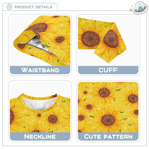 JUNZAN Beautiful Sunflowers Kids Boys Sweatshirts Hoodies Fleece Fall Tops Shirts Athletic 4T3