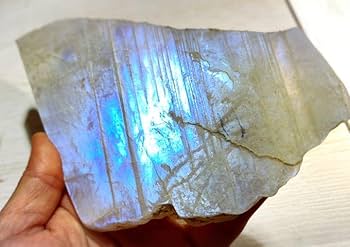 ブルームーンストーン原石特大スライスB Amazon.co.jp: ブルームーンストーン原石スライス特大A