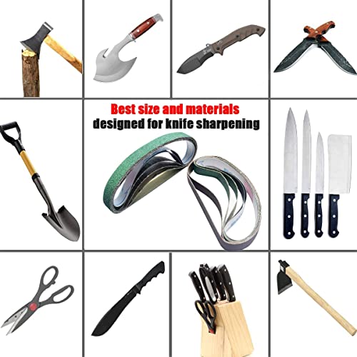 12 Pcs 1/2" X 12" Replacement Sharpening Belt Kit For Work Sharp Knife & Tool Sharpener (Wskts & Wskts-Kt) -2 Belts Each Of 80/120/240/400/1000/1200 Grits #TOP5
