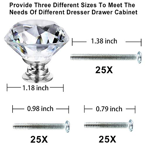 Goodtou 25P Dresser Knobs Crystal Knobs Drawer Knobs - Cabinet Pull Crystal Dresser Knobs Knobs And Pull For Dresser Drawers Knobs And Knobs For Dresser Drawers Kitchen Bathrom Cabint #TOP1