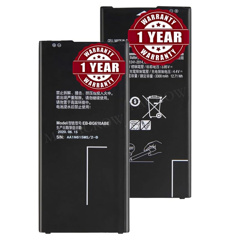 Image of Original EB-BG610ABE Battery Compatible for Samsung Galaxy J7 Max | J7 Prime | On Max | On Nxt | J7 Prime 2 - (3300 mAh) - 1 Year Warranty BC45 AX4