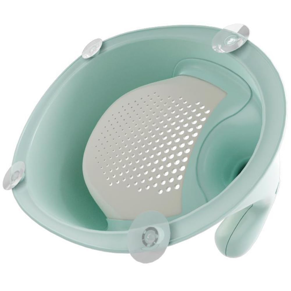 Asiento de baño para bebé con forma de ballena con 4 ventosas, silla de ducha para bebés de 6 a 36 meses, sin suciedad oculta (rosa)