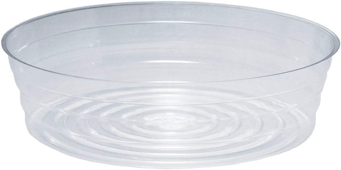 Curtis Wagner Plastics Plant Tray Basket Liner (5-Pack) - Clear, Deep (Diameter: 10.37" Base, 12" Top, 3.62" Depth) Thin Plastic Liners for Planters for Indoor/Outdoor Plant Pots