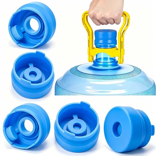 5 Gallon Water Jug Cap Silicone Reusable Replacement Cap Non Spill Bottle Caps for 55mm Bottle Water Dispenser Caps