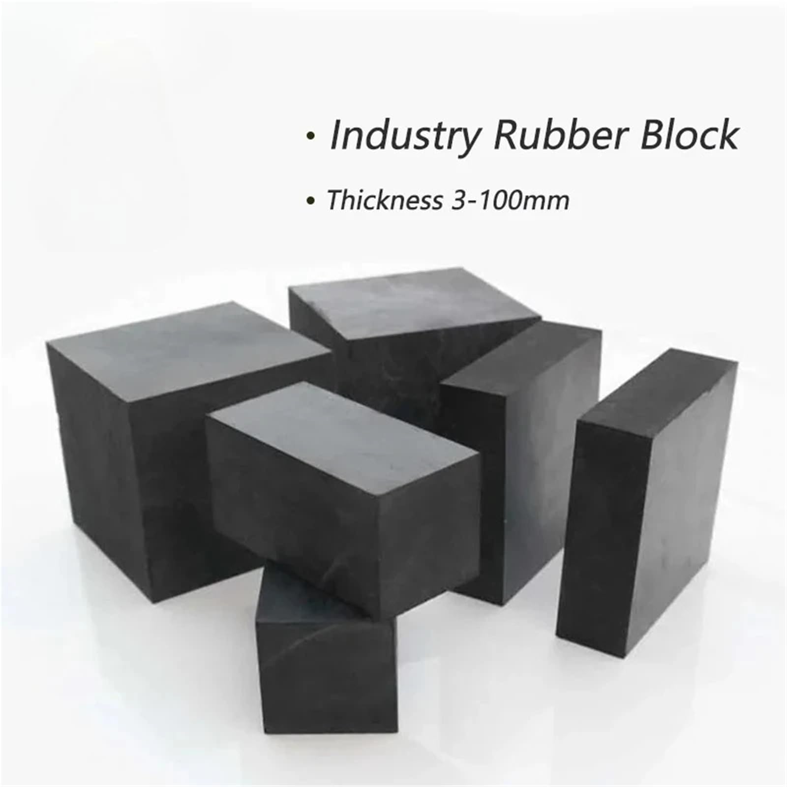 Spessore 3-100 Mm Elastico In Blocco Di Gomma Industriale Nero | Guarnizione smorzante antiscivolo Cuscinetto antiurto Resistente all'usura(150x150x30mm)