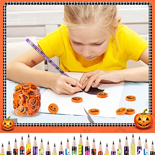 Set de 48 lápices y borradores Halloween Yexiya miniatura 3