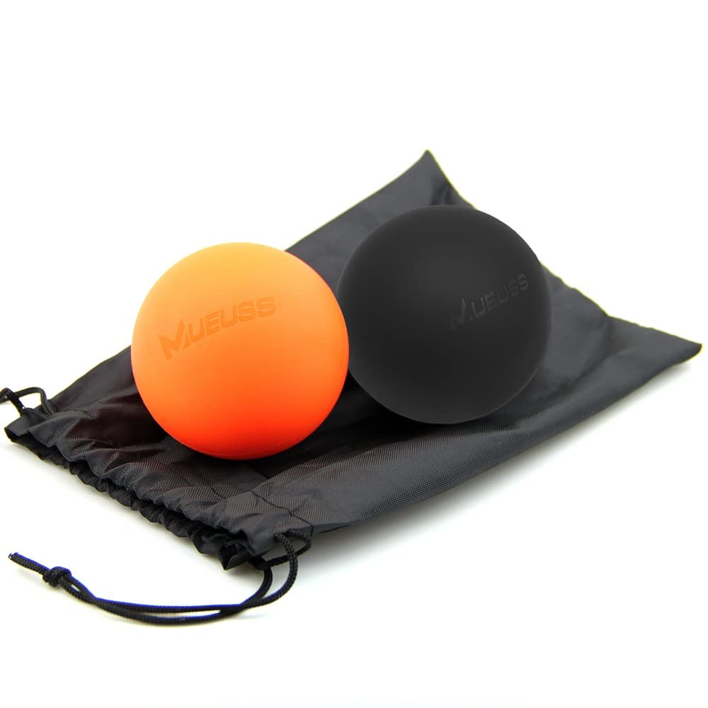 Doble lacross Bola Masaje Bola miofascia Bola Ligera Aptitud Cuerpo Fascia Masaje Yoga Ejercicio aliviar Dolor para el Culturismo (Color : Black)
