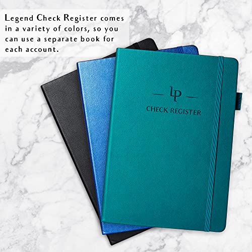 Legend Planner Check Register Book – Accounting Ledger Book For Small Business & Personal Use – Checkbook Register To Track Financial Transactions – Hardcover, 7X10″, 6300 Entries (Black) #TOP6