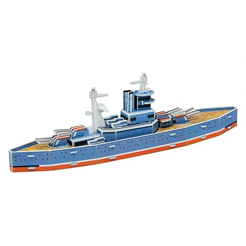 Gishia Diy 3D Jigsaw Puzzle Toys Paper And Eps Foam Board For Kids And Adults Fun And Creative Diy Toy Model Building Kit For Kids Toys For Girls And Boys. Transportation (Battleship) #TOP6
