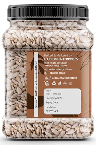 Image of FreshoCartz Premium 1kg Raw Sunflower Seeds For Eating | Jar Pack for Snacking & Cooking