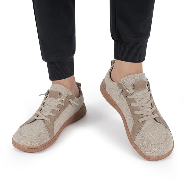 Image of Men's Barefoot Wide Toe Box Shoes - Minimalist Barefoot Shoes with Zero Drop Sole Extra Wide Slip on Walking Shoes for Men