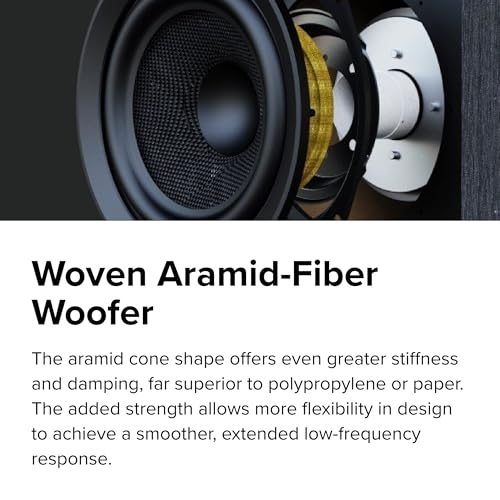Image of ELAC Debut 3.0 DB53-WN Bookshelf Speakers, Walnut (Pair) - 1 inch Aluminum Dome Tweeter & 5.25 inch Aramid Fiber Woofer - 2-Way Bass Reflex - 48Hz to 38KHz Response