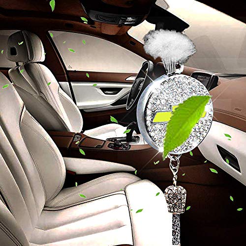 Shenwinfy Car Rearview Mirror Perfume Pendant for Chevrolet Accessory, Car Rearview Mirror Diamond