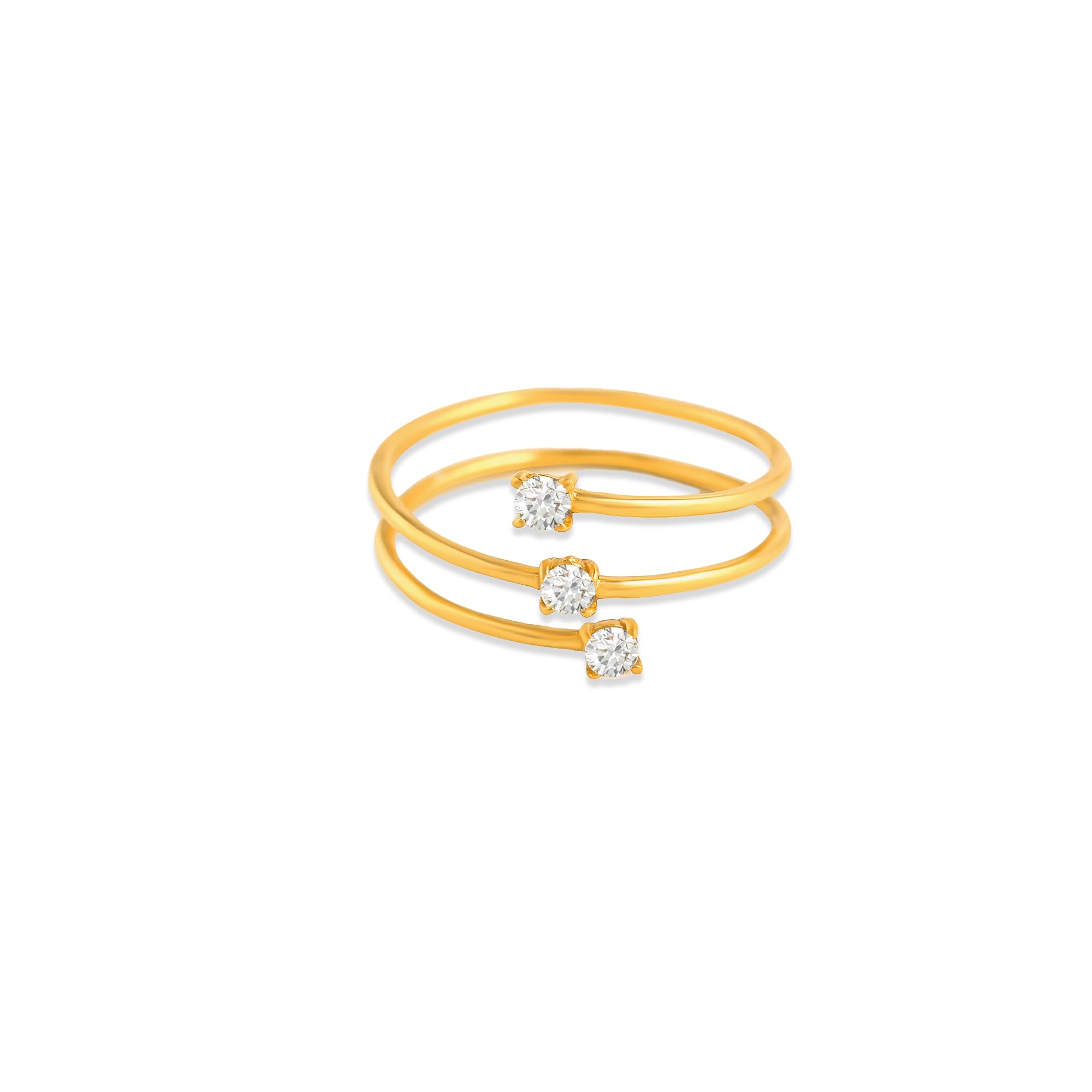 MABEL 925 Sterling Sliver, 18 Kt Gold Plated Solitaire Spiral Adjustable Ring, Fine Jewellery Gifts for Women & Girls, Assured Purity & 6 Month Warranty* (B0CRRQPYNX) Amazon Price History, Amazon Price Tracker