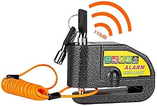 TANDD Alarm Disc Lock with 110dB Alarm Sound, Waterproof Motorcycle Lock, Wheel Padlock