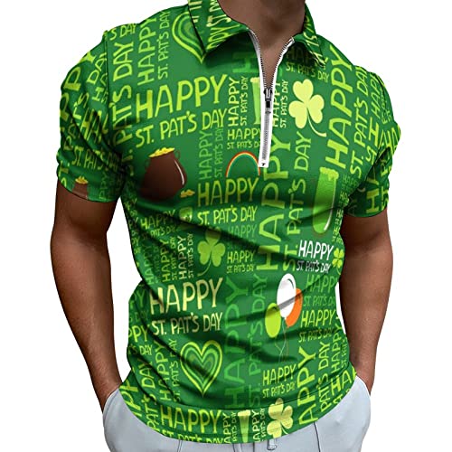 Chemise à manches courtes hommes St Patricks Day mode casual avec impression 3D