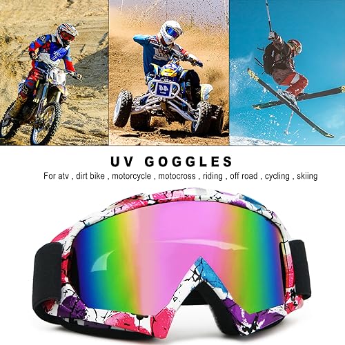 Image of Dirt Bike Goggles Motorcycle ATV Glass Riding Four Wheeler Offroad Mx Racing Helmet Goggles
