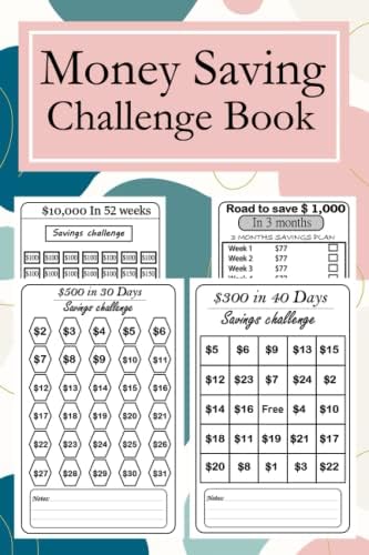 Money Saving Challenge Book 1 Pages Savings Tracker Journal 500 1000 00 5000 000 And More Money Saving Challenges Easy And Fun Way To Save Zaaire Af Amazon Com Books