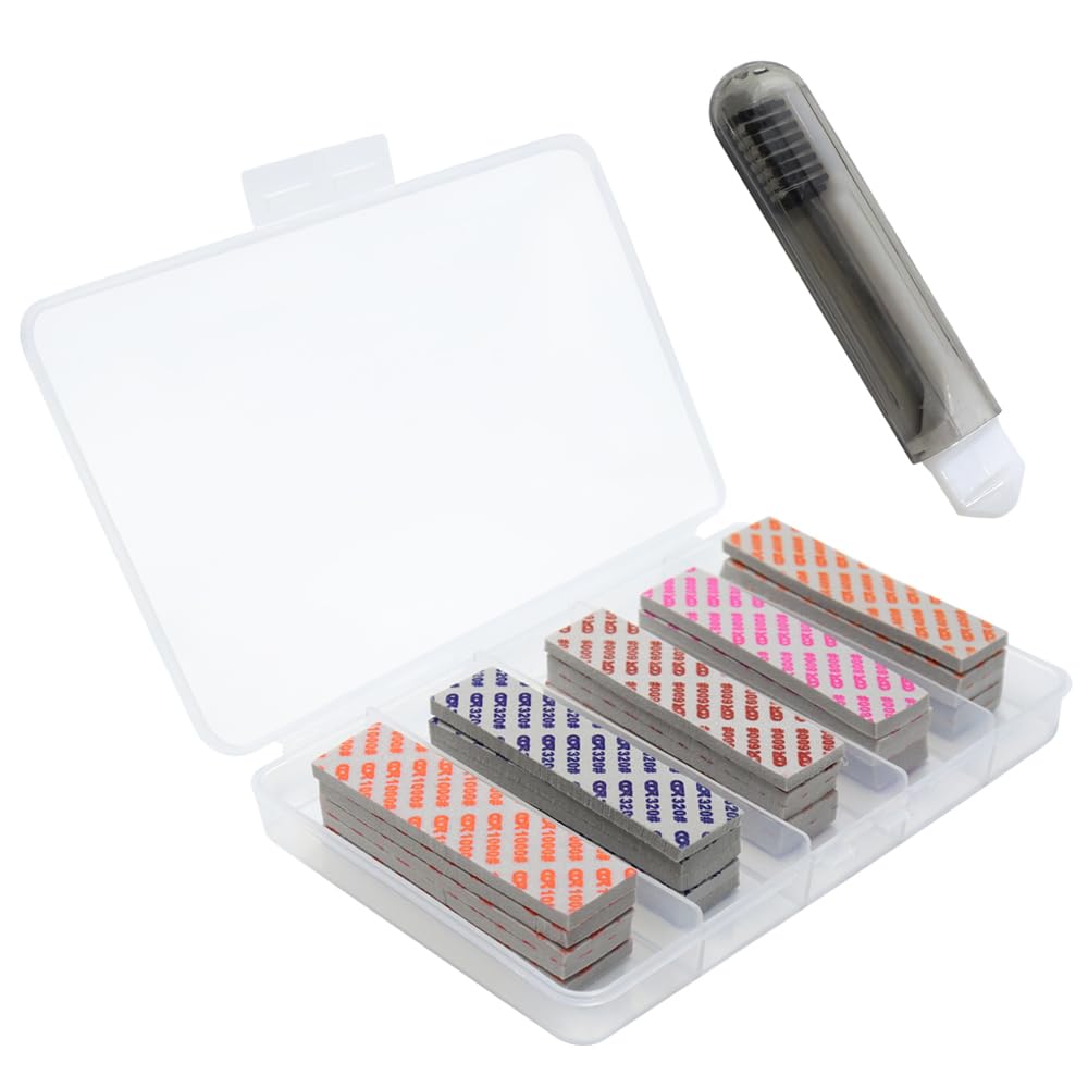 Aoyswuz Sponge Sanding Papers 25 Pcs with Storage Box and Cleaning Brush