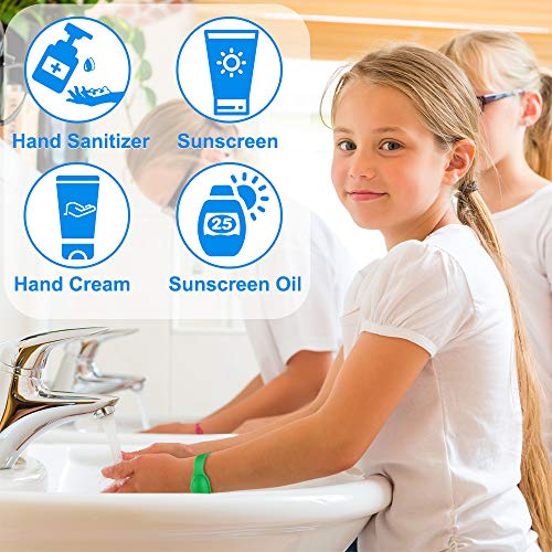 HINZER 5PCS Adult Kids Hand Gel Storage Wristband Dispenser with Squeeze Bottle