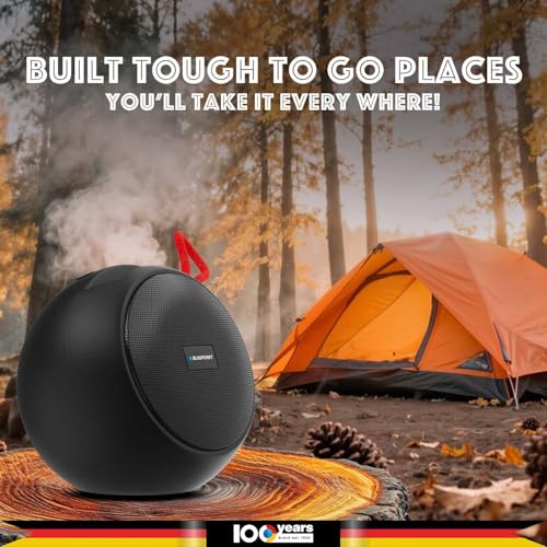 Image of Blaupunkt Live Portable Pocket Friendly Bluetooth Speaker I Deep Bass I Built-in Mobile Stand I TWS Function I Built-in mic for Phone Calls /Work from Home I Outdoor Ready(Black)