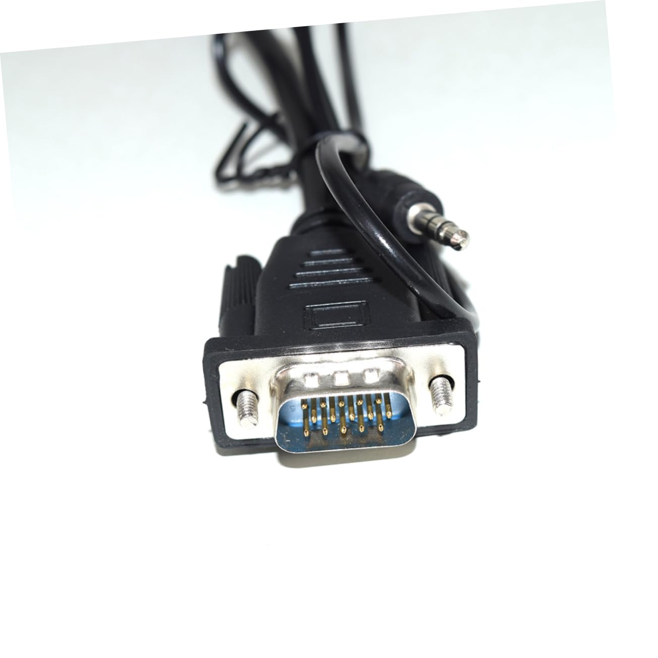 HOMSFOU to Adapter Converter with Audio Cable Resolution Power Cable Compatible with Pc Laptop Projector and Black