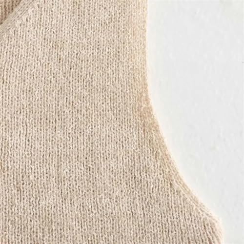 Women Front Button Knit Vest Sweater Vintage V Neck Sleeveless Female Waistcoat4