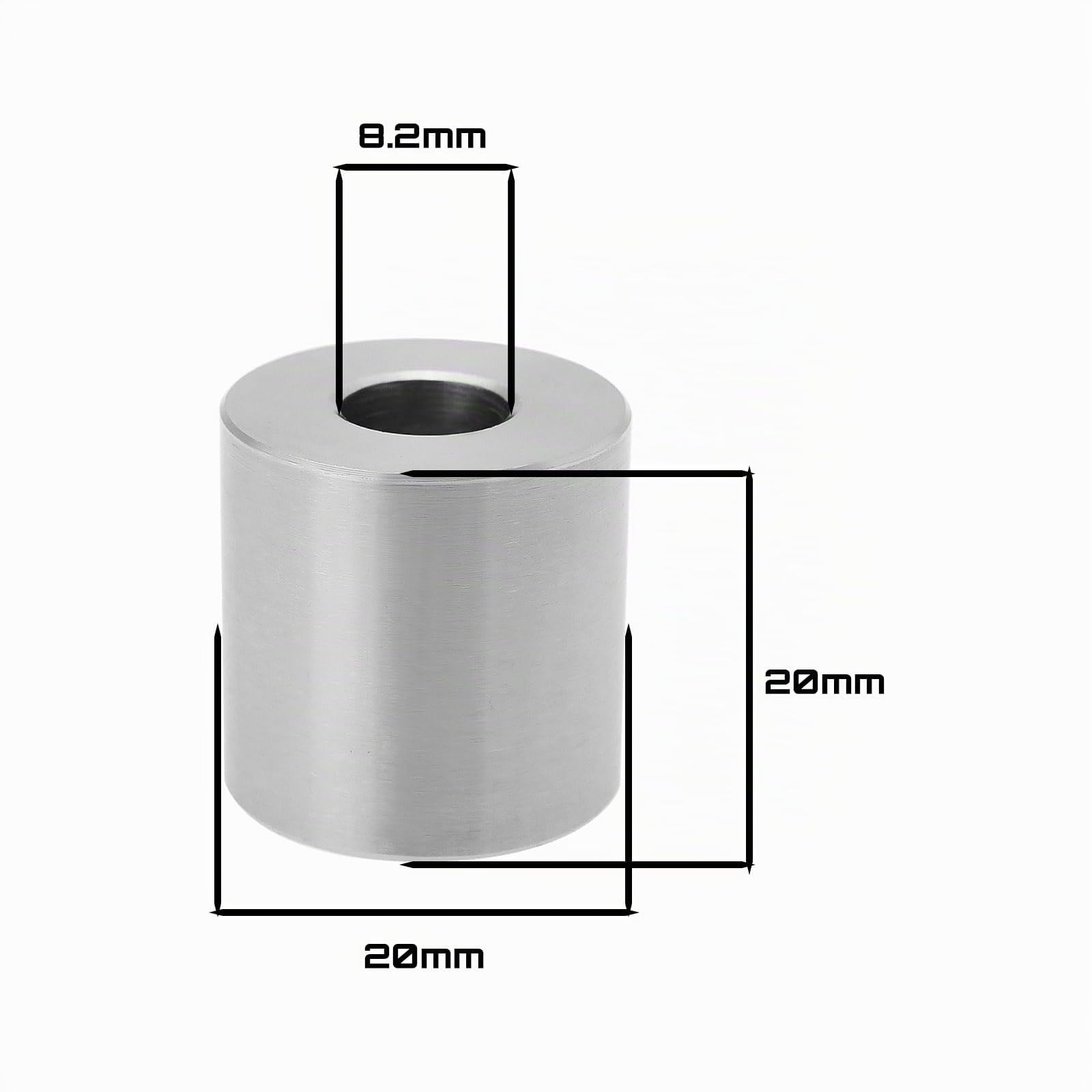 OTOTEC 8 Pièces Manchon D'espacement en Acier Inoxydable 304 M8 Joint de Bague Non Fileté IDxOD 8,2x20mm Hauteur 20mm pour équipements Mécaniques Et Appareils Métalliques