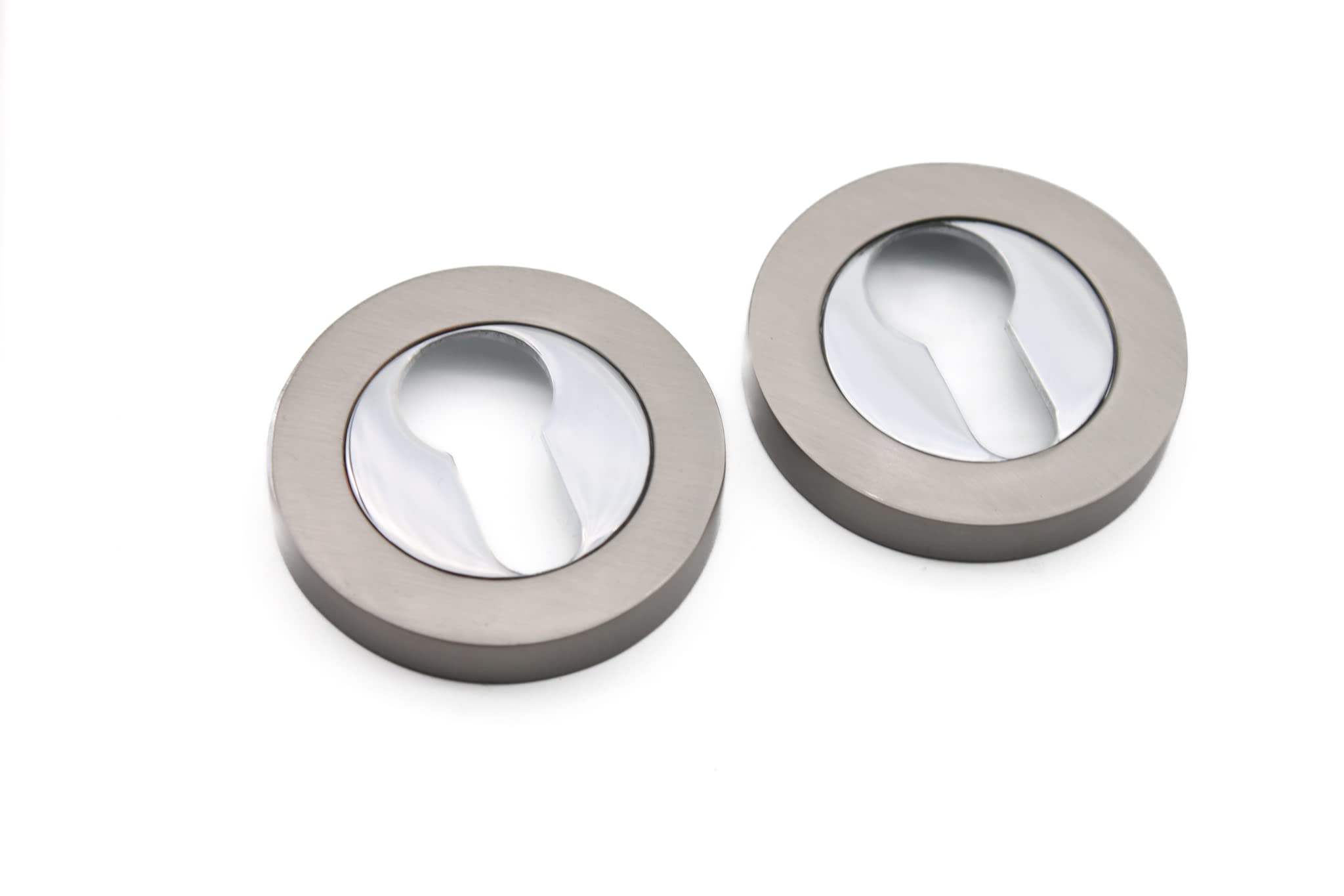 Standard Euro Profile Cylinder Hole Cover Concealed Escutcheon Lock Cover for Security and Protection Available in Multiple Finishes (Dual Tone)