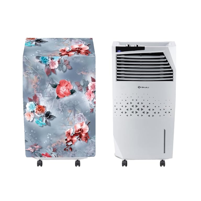 Image of Printed Cooler Cover Suitable For Bajaj TMH36 36L SKIVE Tower Air Cooler Waterproof, Dustproof, Size (HxWxD) 90X39X49 Cm, Grey.
