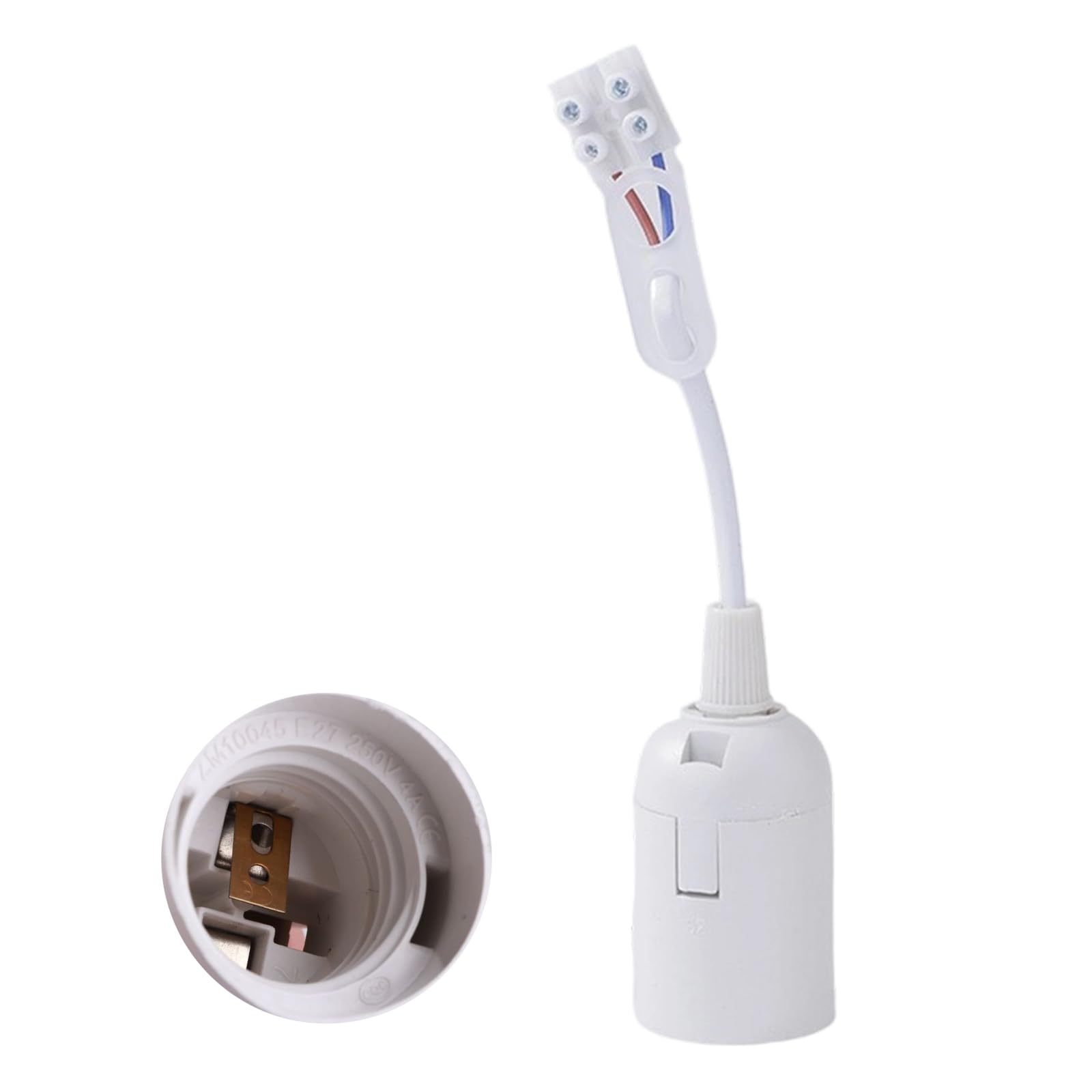 YROHGKPN E27 Light Socket Base Lamp Holder Construction Socket Lamps Holder with Cable Renovation Sockets Easy to Use