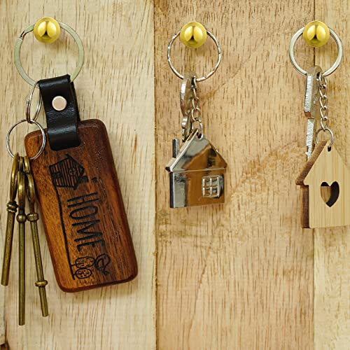 Image of Hotop 25 Pcs Double Headed Picture Hangers Nails Small Head Hanging Nails Picture Photo Hanging Hook Pins Decorative Nail Hook Hangers for Home Office School (Golden)