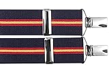 tirantes bandera de españa madrid ✅ DISEÑO ACTUAL: El uso de tirantes para hombre no es cosa del pasado. En la firma Carlo Visconti mantenemos la tradición de esta prenda de ropa especialmente masculina, pero con ese toque de modernidad adecuado para utilizar con pantalones, camisas y trajes de la moda actual. Descubre este accesorio sencillo pero determinante en tu estilo.
