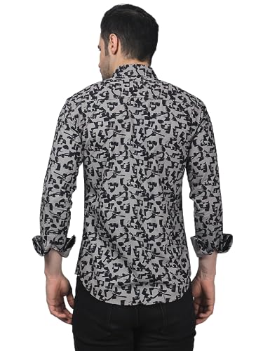 Image of TryBuy Unique Elegant Men's Cotton Casual Printed Full Sleeves Shirt