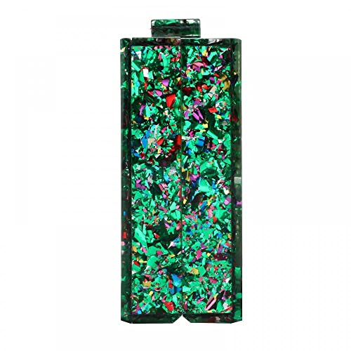 Image of Gets Acrylic Purses and Handbags for Women Multicolor Perspex Geometric Patterns Box Clutch Banquet Evening Crossbody Handbag