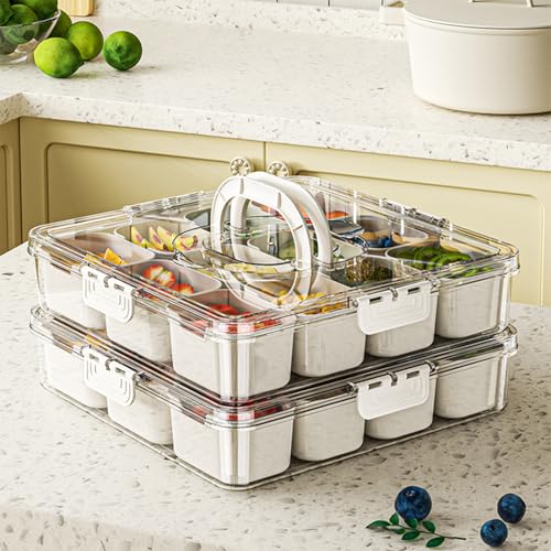 Plateau de service divisé avec couvercle robuste et design épuré - 4