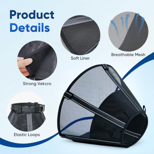 Image of Dog Cone Collar Soft Liner to Stop Licking Surgery Recovery Alternative