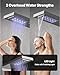 VEVOR Shower Panel Tower System with Rainfall Waterfall Shower Head, LED, 53 in Brushed Stainless Steel Shower Column, 5-Function Faucet, Wall-Mount Rain Massage System, with Handheld and Tub Spout