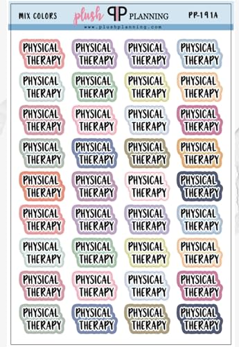Physical Therapy Script Tracker Planner Stickers, Functional Script Planner Stickers, Physical Therapy Reminder, Physical Therapy Appointment, Pick A Color (Mix Colors)